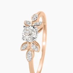 Bague Solitaire Alicea Or Rose Diamant