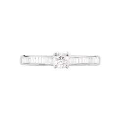 Bague Solitaire Anastasiane Or Blanc Diamant