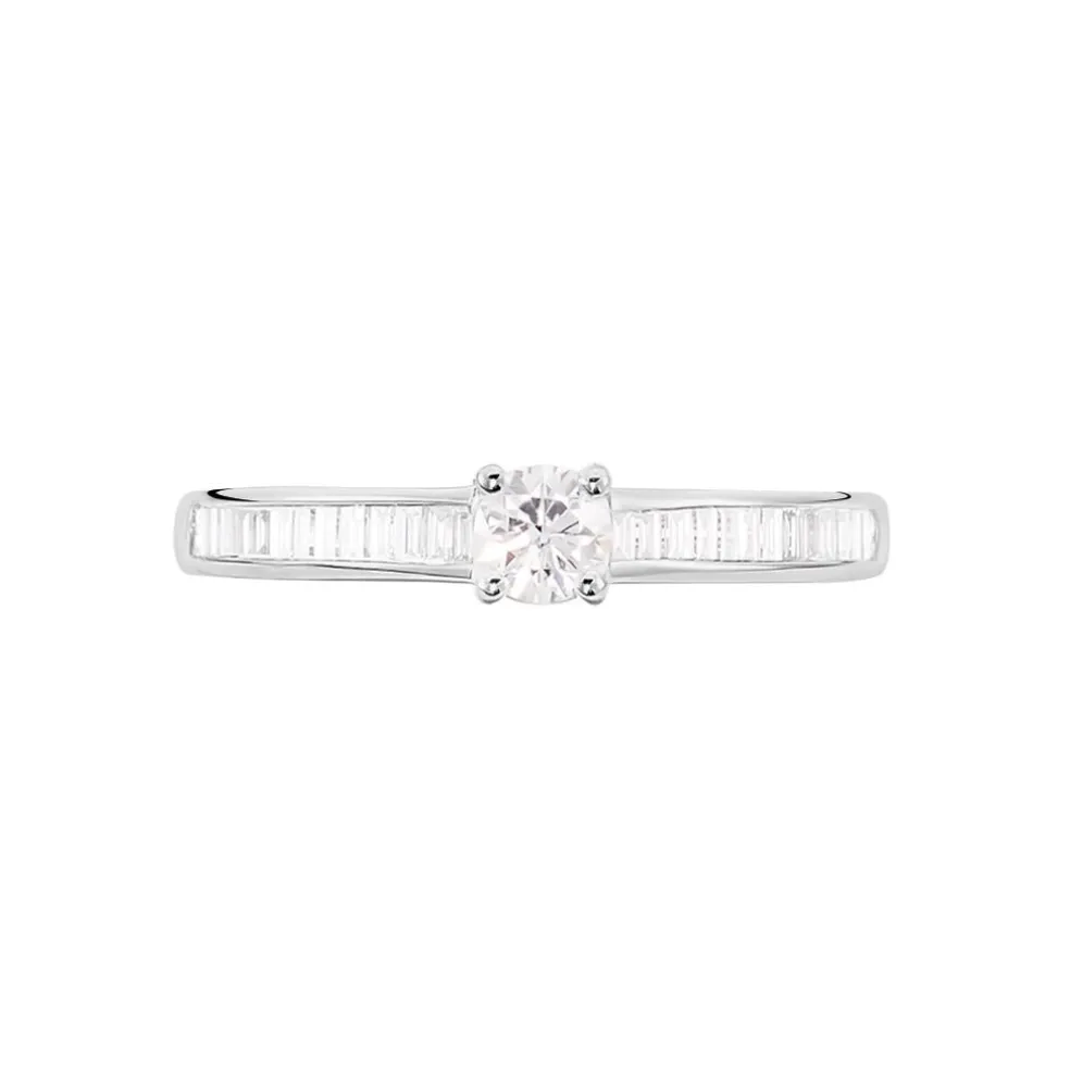 Bague Solitaire Anastasiane Or Blanc Diamant