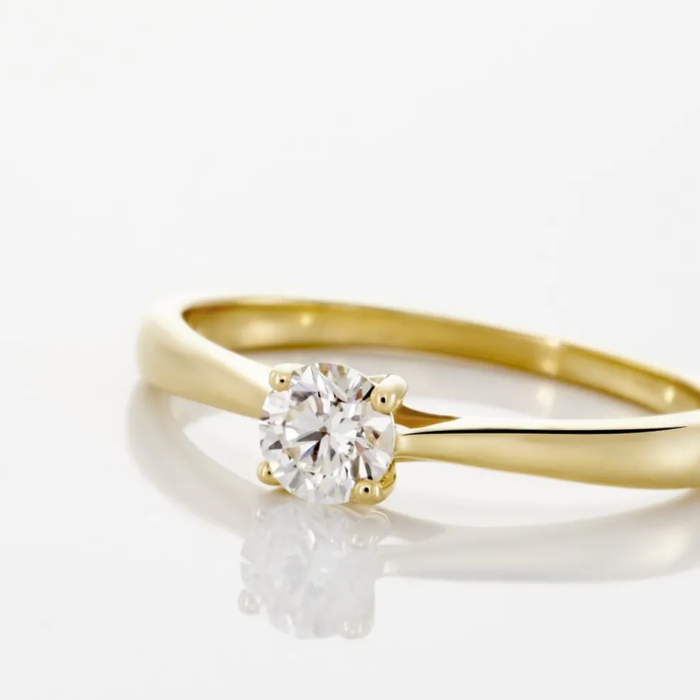 Bague Solitaire Aphrodite Or Jaune Diamant