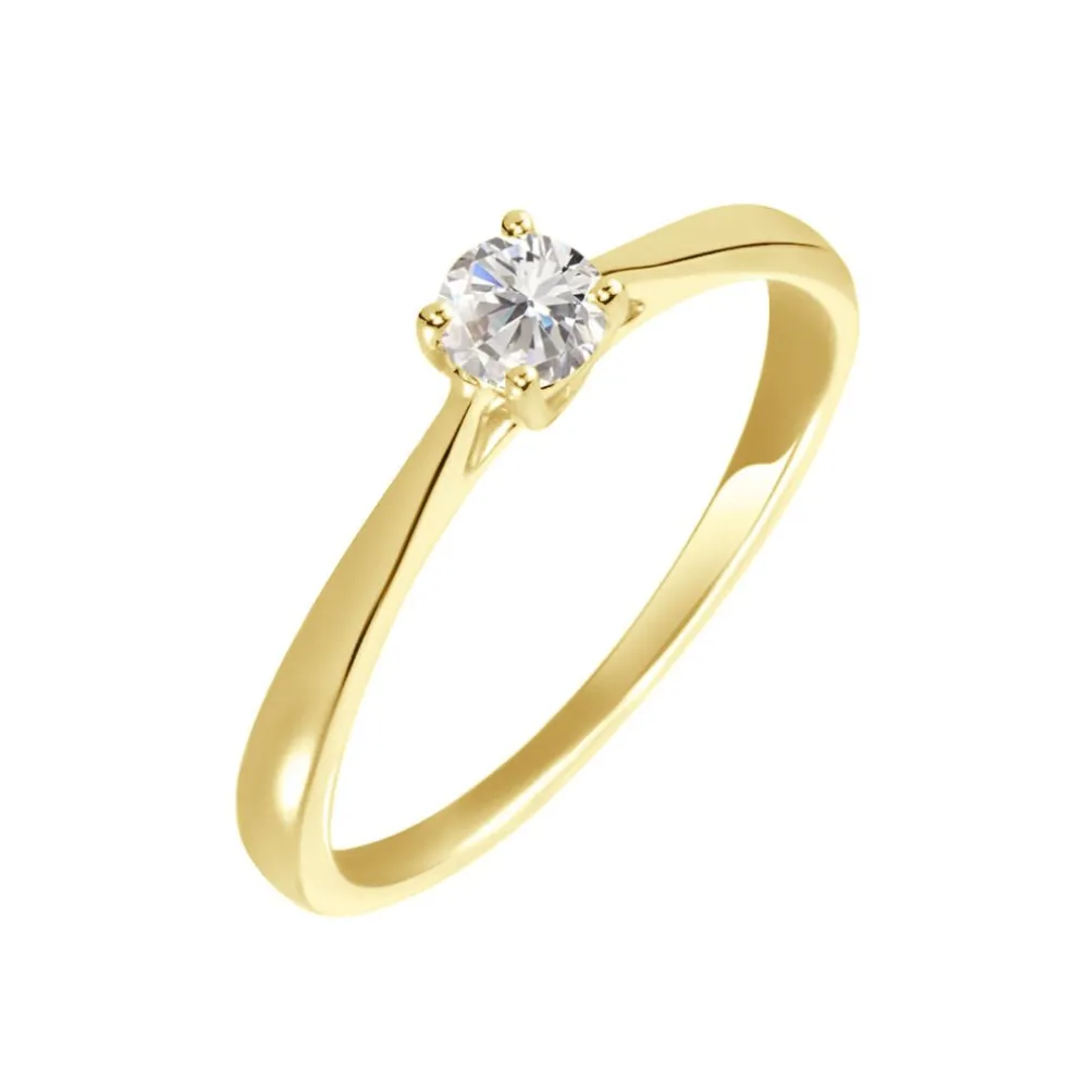 Bague Solitaire Aphrodite Or Jaune Diamant