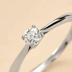 Bague Solitaire Aphrodite Platine Blanc Diamant