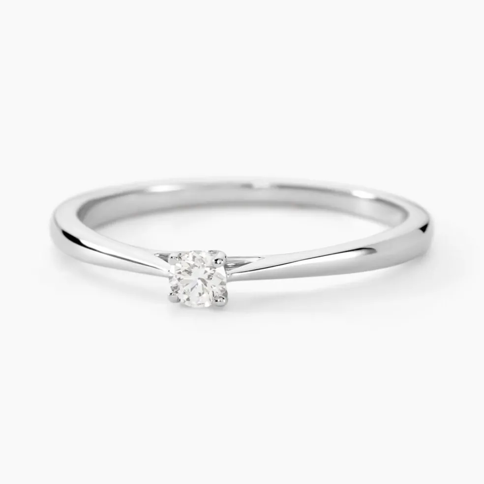 Bague Solitaire Aphrodite Or Blanc Diamant