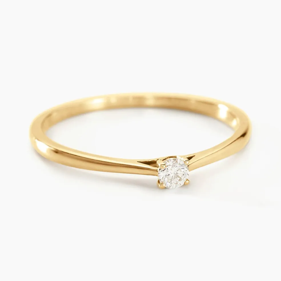 Bague Solitaire Aphrodite Or Jaune Diamant