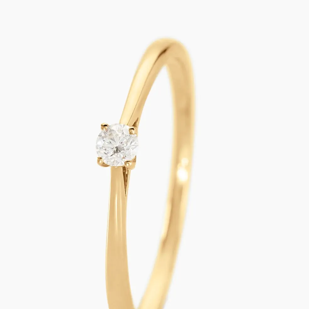 Bague Solitaire Aphrodite Or Jaune Diamant