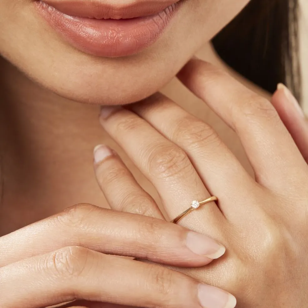 Bague Solitaire Aphrodite Or Jaune Diamant