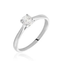 Bague Solitaire Aphrodite Or Blanc Diamant