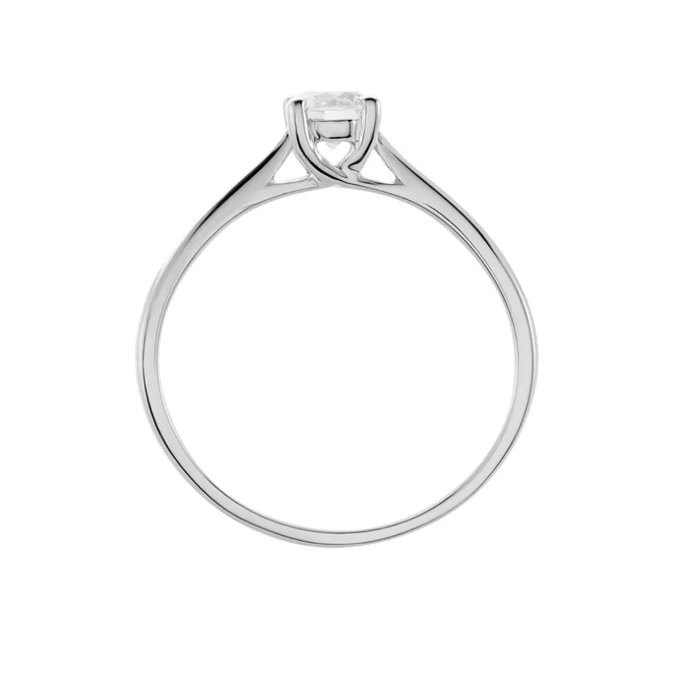 Bague Solitaire Aphrodite Or Blanc Diamant