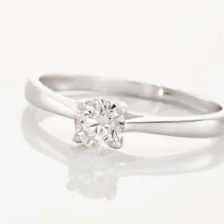 Bague Solitaire Aphrodite Or Blanc Diamant
