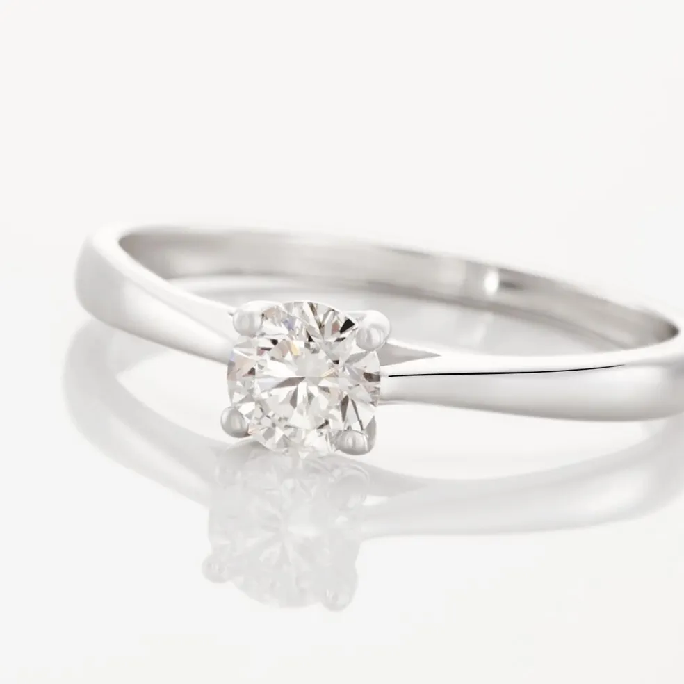 Bague Solitaire Aphrodite Or Blanc Diamant