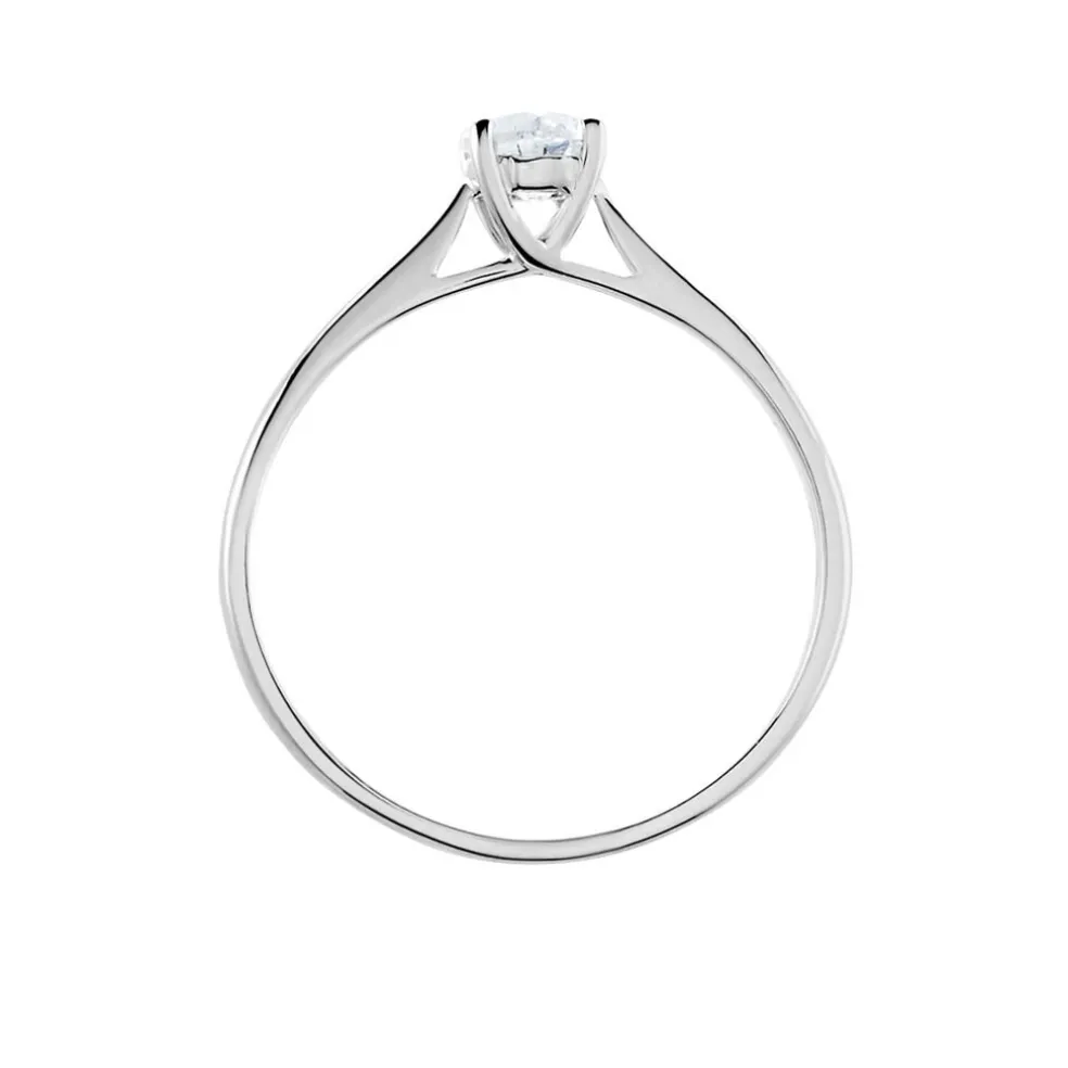 Bague Solitaire Aphrodite Or Blanc Diamant