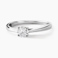 Bague Solitaire Aphrodite Or Blanc Diamant