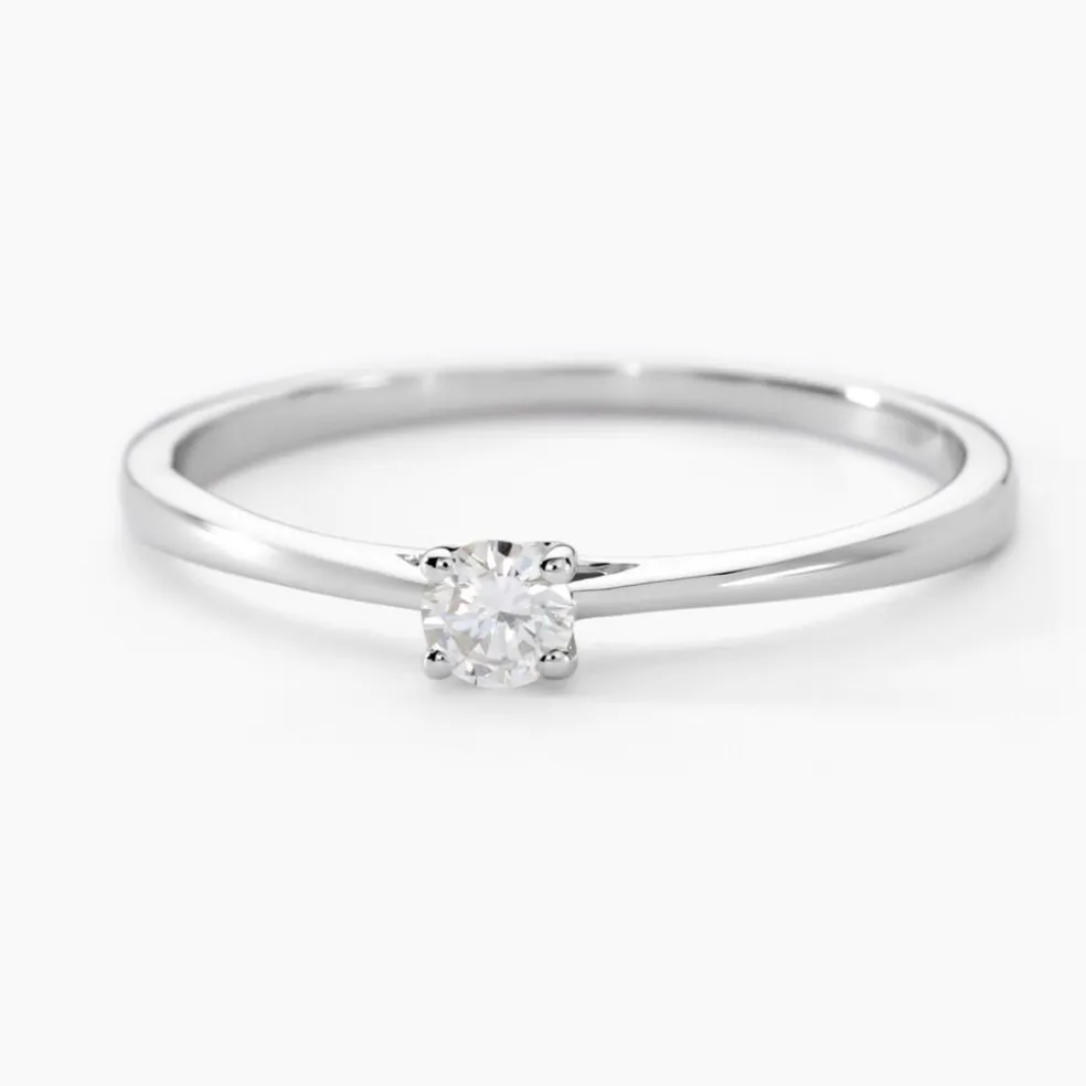 Bague Solitaire Aphrodite Or Blanc Diamant