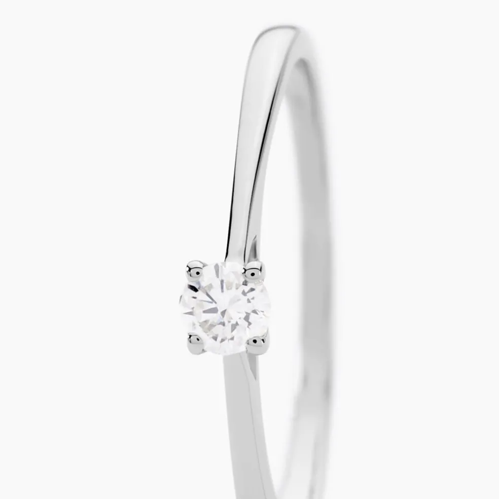 Bague Solitaire Aphrodite Or Blanc Diamant