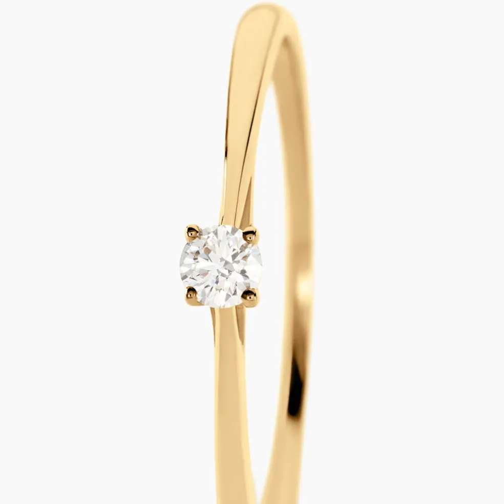 Bague Solitaire Aphrodite Or Jaune Diamant