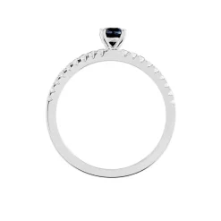 Bague Solitaire Argent Blanc Quitteri Oxyde De Zirconium