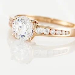 Bague Solitaire Arjuna Or Rose Oxyde De Zirconium