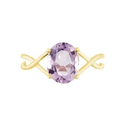 Bague Solitaire Armaelle Or Jaune Amethyste