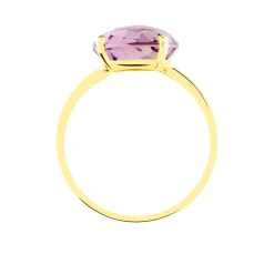Bague Solitaire Armantia Or Jaune Amethyste