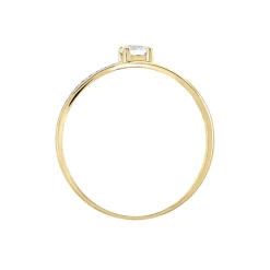Bague Solitaire Armelle Or Jaune Oxyde De Zirconium