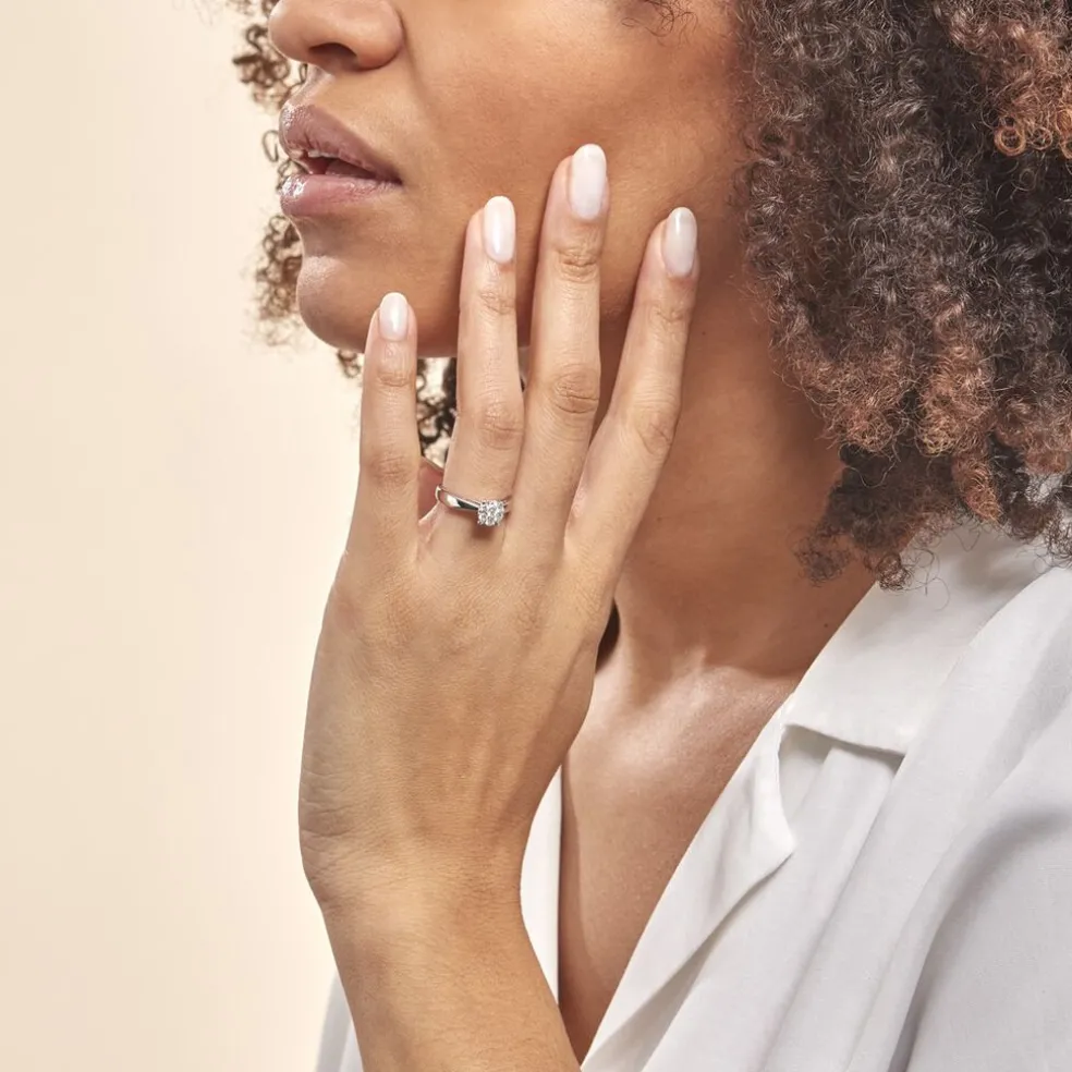 Bague Solitaire Artemis Or Blanc Diamant