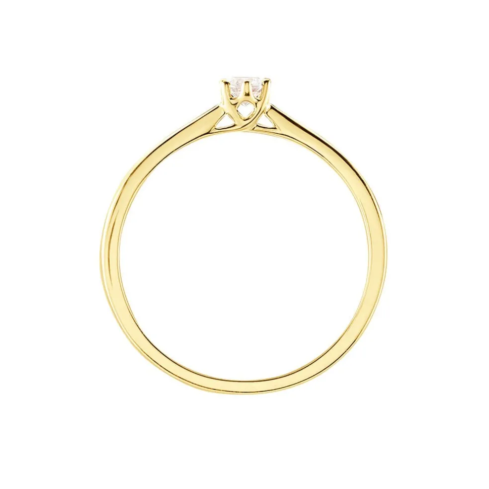 Bague Solitaire Athena Or Jaune Diamant