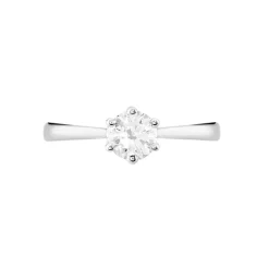 Bague Solitaire Athena Or Blanc Diamant