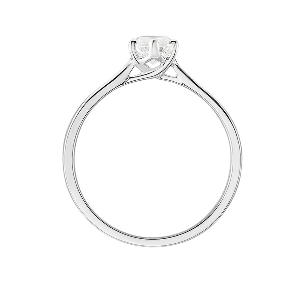 Bague Solitaire Athena Or Blanc Diamant