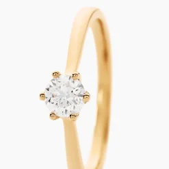 Bague Solitaire Athena Or Jaune Diamant