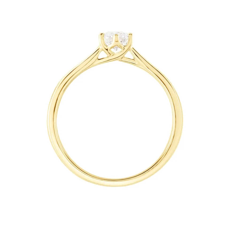 Bague Solitaire Athena Or Jaune Diamant