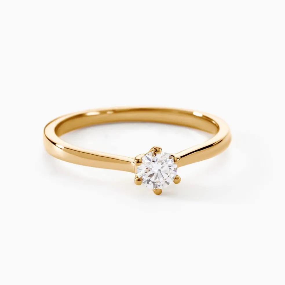 Bague Solitaire Athena Or Jaune Diamant