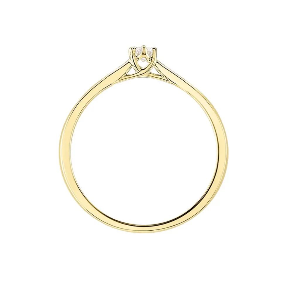 Bague Solitaire Athena Or Jaune Diamant