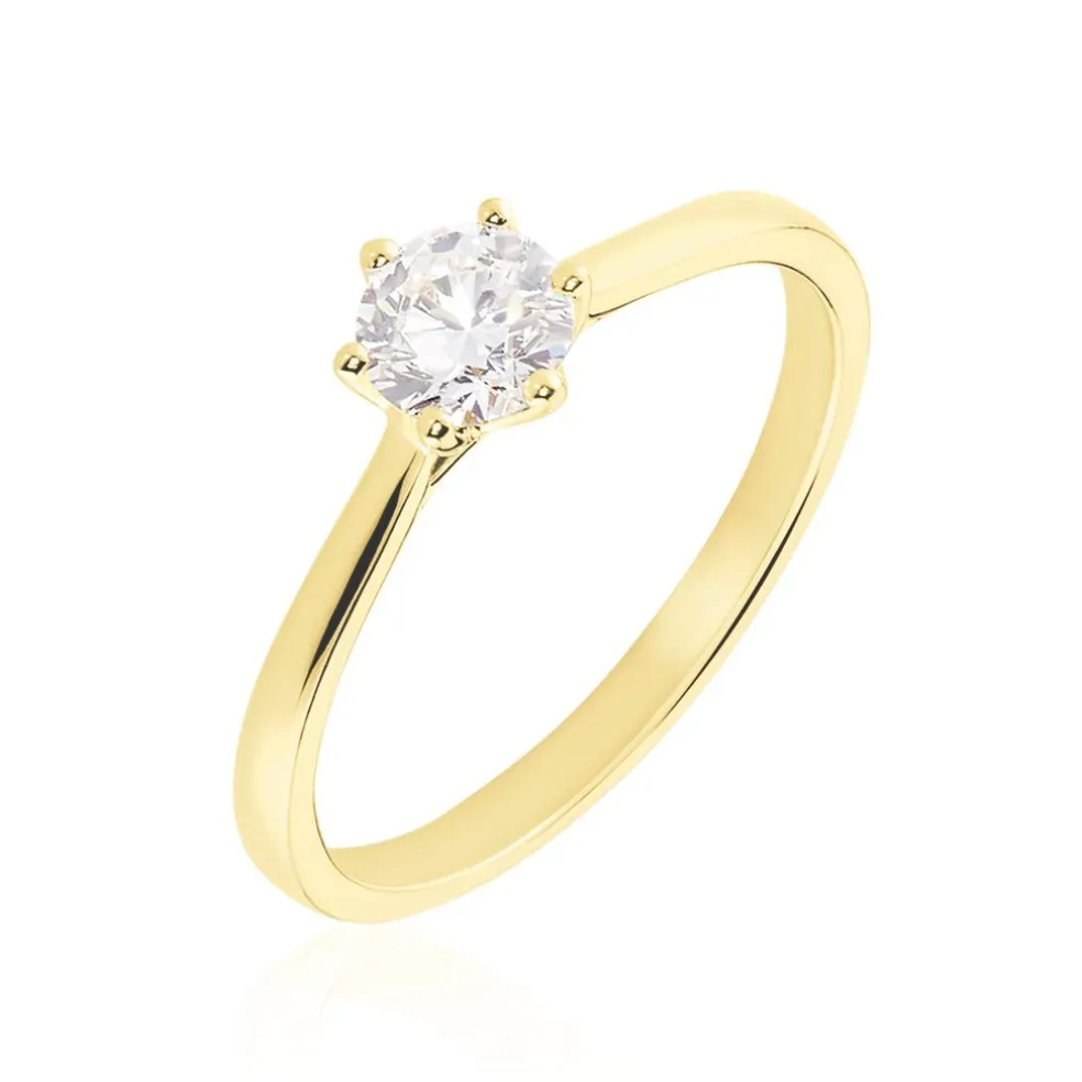 Bague Solitaire Athena Or Jaune Diamant
