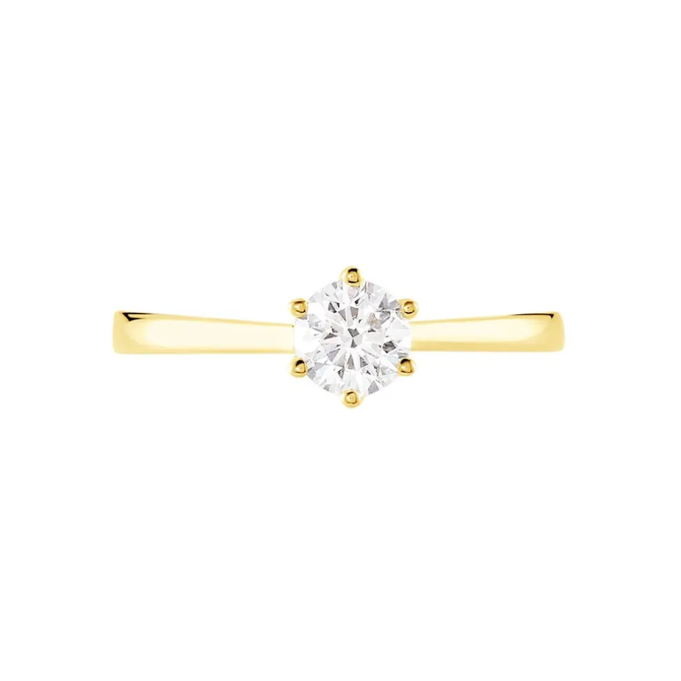 Bague Solitaire Athena Or Jaune Diamant