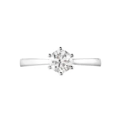 Bague Solitaire Athena Or Blanc Diamant