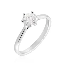 Bague Solitaire Athena Or Blanc Diamant