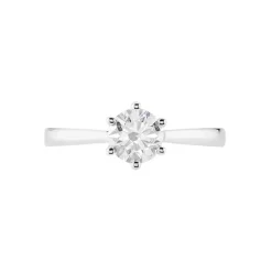 Bague Solitaire Athena Or Blanc Diamant