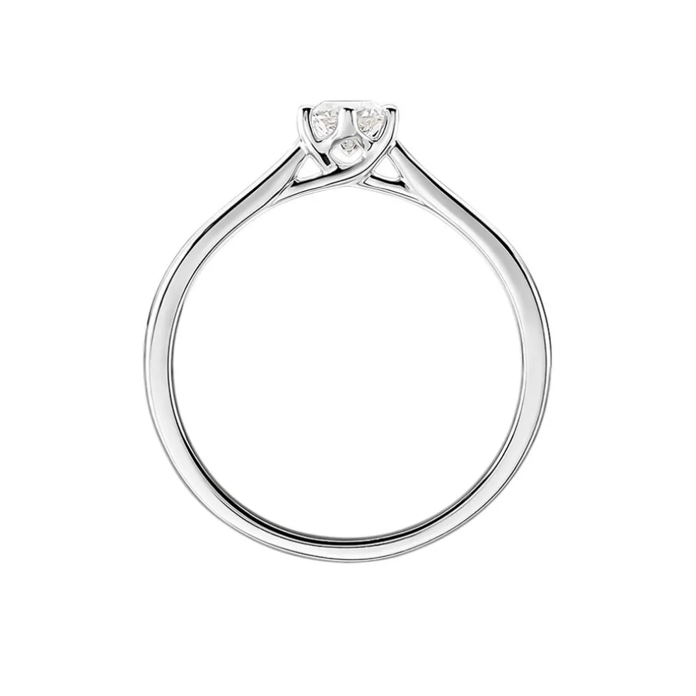 Bague Solitaire Athena Or Blanc Diamant