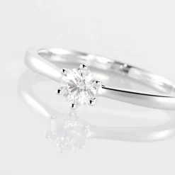 Bague Solitaire Athena Or Blanc Diamant