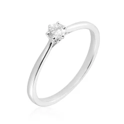 Bague Solitaire Athena Or Blanc Diamant