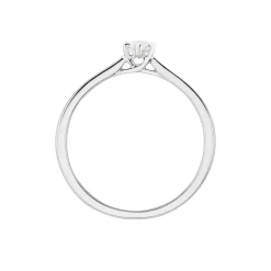 Bague Solitaire Athena Or Blanc Diamant