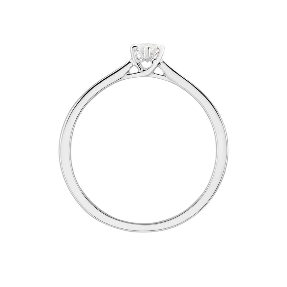 Bague Solitaire Athena Or Blanc Diamant