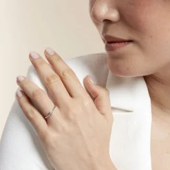 Bague Solitaire Athena Or Blanc Diamant