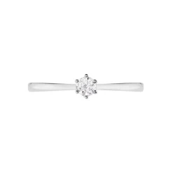 Bague Solitaire Athena Or Blanc Diamant