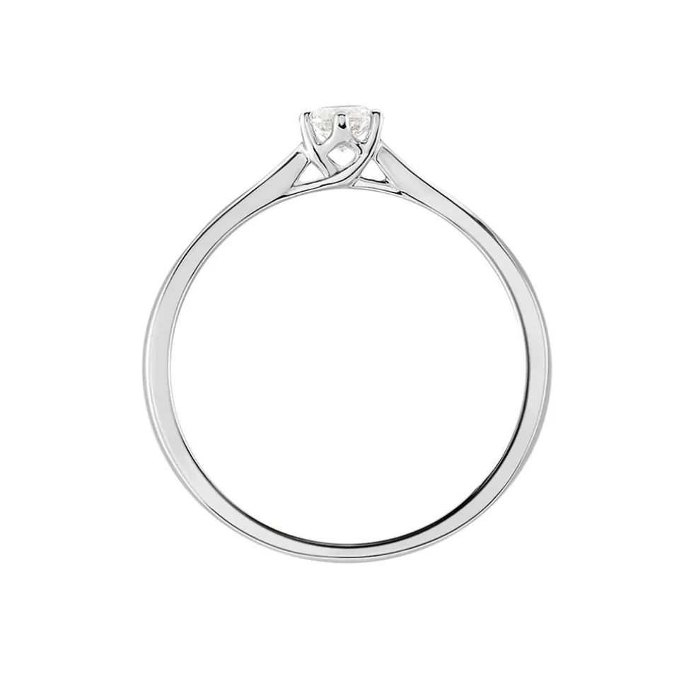 Bague Solitaire Athena Or Blanc Diamant