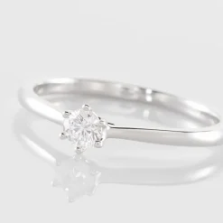 Bague Solitaire Athena Or Blanc Diamant