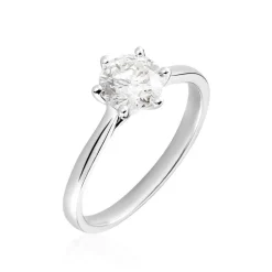 Bague Solitaire Athena Or Blanc Diamant