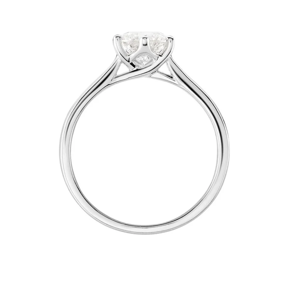 Bague Solitaire Athena Or Blanc Diamant