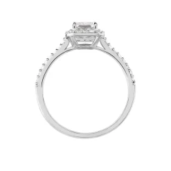Bague Solitaire Cadmos Argent Blanc Oxyde De Zirconium