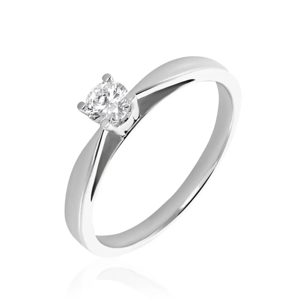 Bague Solitaire Celina Or Blanc Diamant